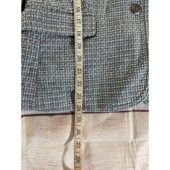 Banana Republic Women's Grey Textured Pop C Basket Weave Blazer - 12 - Picture 6 of 12